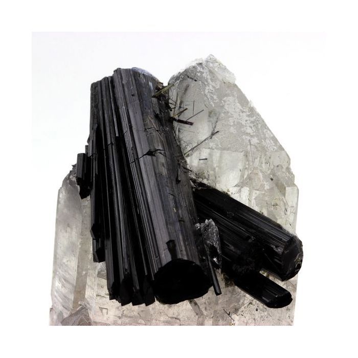 Pierres et Minéraux. Cleavelandite + Tourmaline + Quartz. 1640.0 ct. Pederneira mine, Minas Gerais, Bresil.