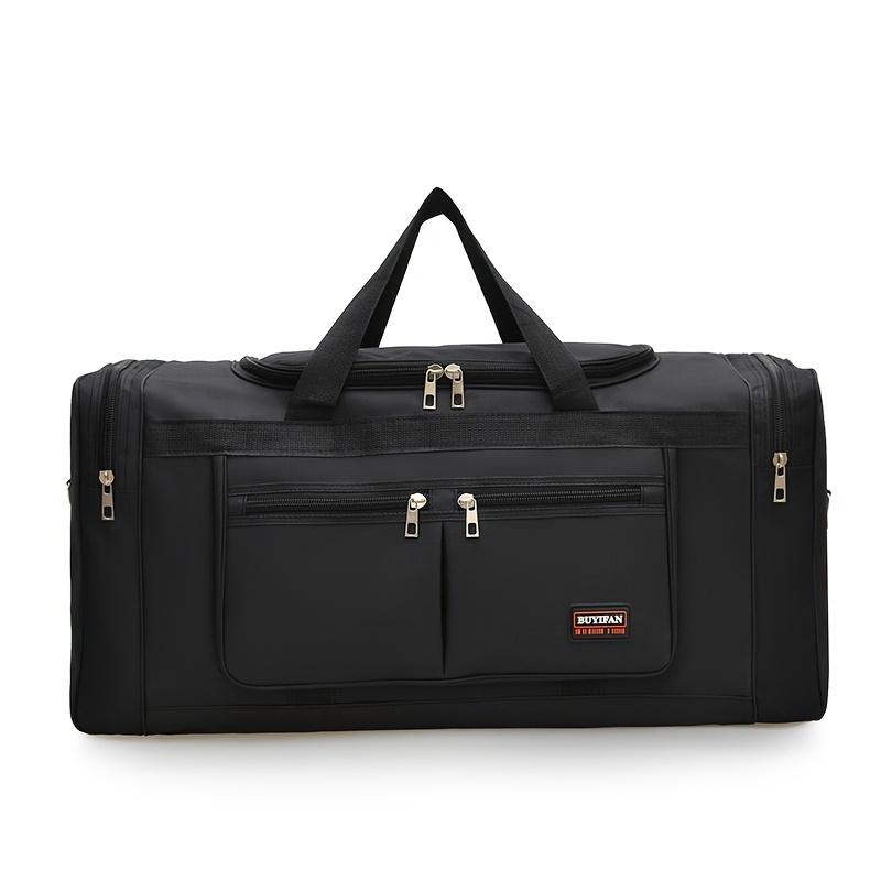 Large Capacity Foldable Travel Duffel Bag with Multiple Compartments, Adjustable Shoulder Straps & Zipper Closure - Ideal for Gym, Work, and Daily Use