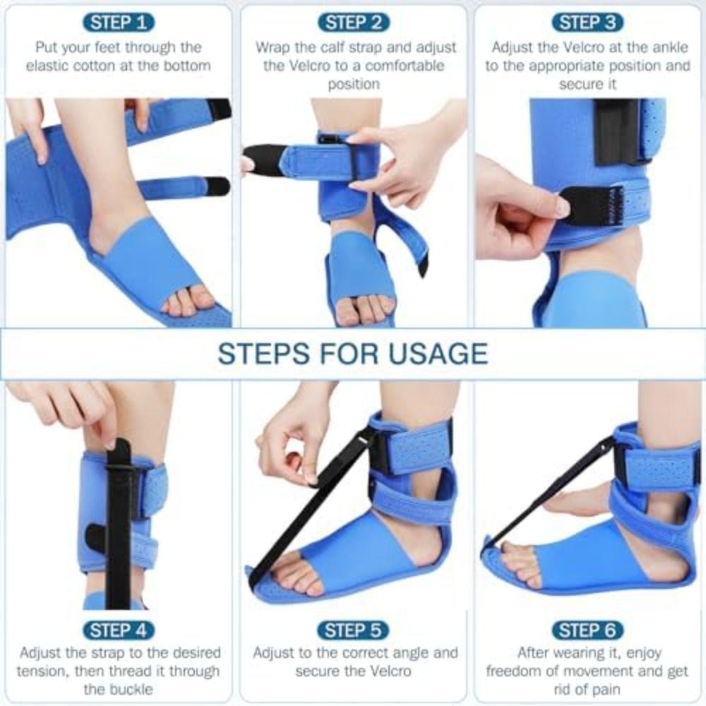 Adjustable Straps Plantar Fascia Splint Achilles Tendonitis and Heel Pain Relief Lightweight Adjustable Straps Comfortable