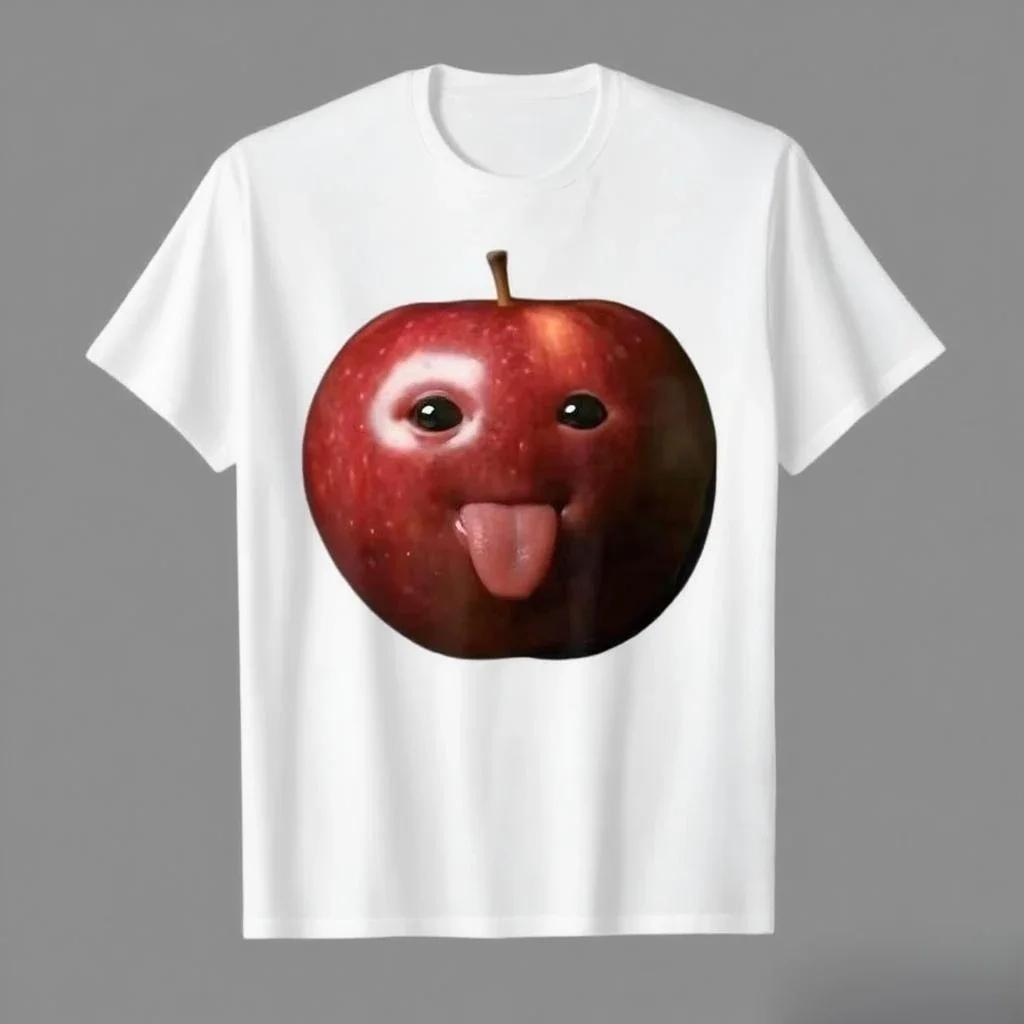 Funny Apple Face Tongue Out T-Shirt