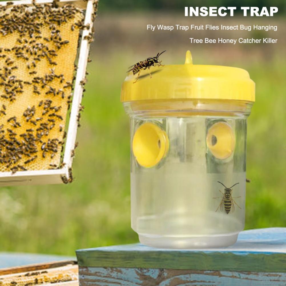 Wasp Trap Hanging Wasp Cather Wasp Killer Reusable Bee Trap Catcher for Wasps Hornets Insects Fruit