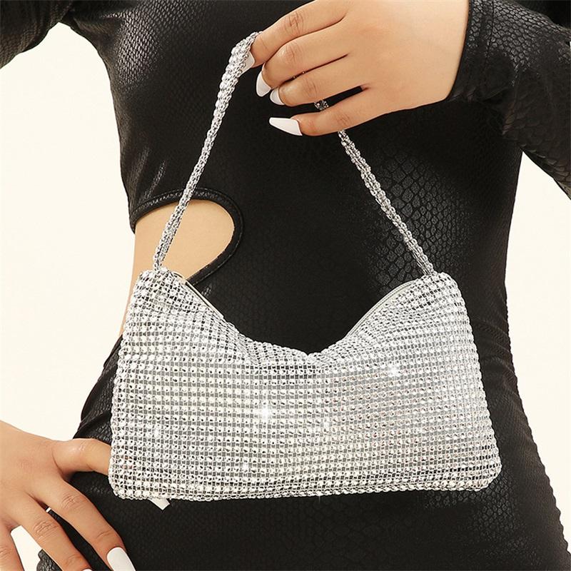 Rhinestone Evening Bag Women Bling Purse Sparkly Diamond Shoulder Bag For Women Party Club Wedding Prom Clutch Purses