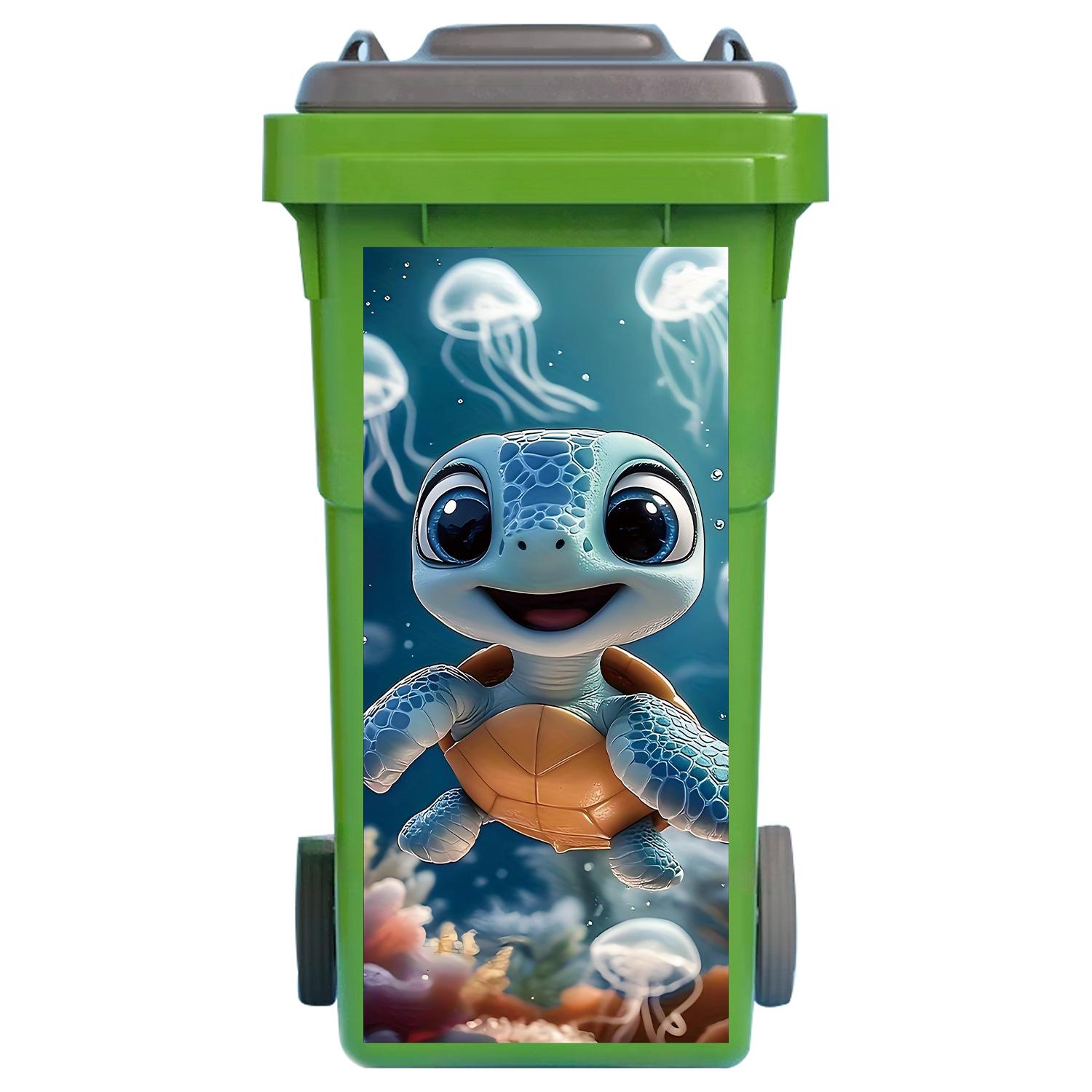 

1Pcs 3D Cute Cat Trash Can Sticker - Self-Adhesive Waterproof Dustbin Decal - Funny Animal Wheelie Bin Cover for Outdoor Yard Garden Decoration 30cm*70cm*1pc