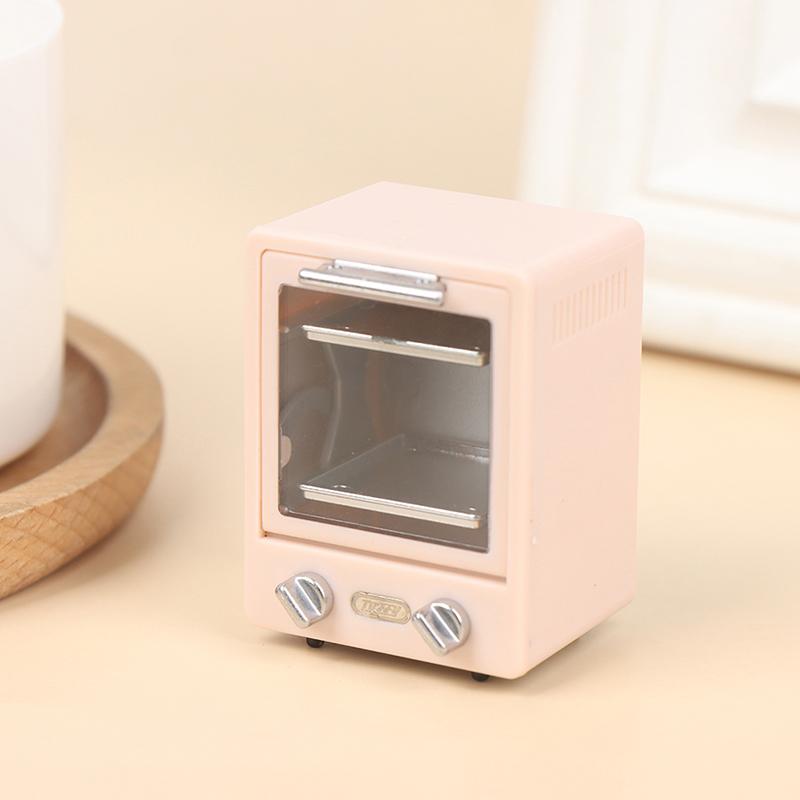 Simulation Miniatur Puppenhaus Ofen Spielküche Backform Brot Retro Kühlschrank Modell Mini Möbel Spielzeug Puppenhaus Dekoration