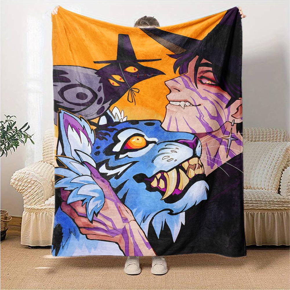 1pc KPop Demon Hunters25 Blanket, Gift, for Men and Women, Soft Blanket, Good for Sofa Bed Couch Travel, Lightweight Flannel Blanket