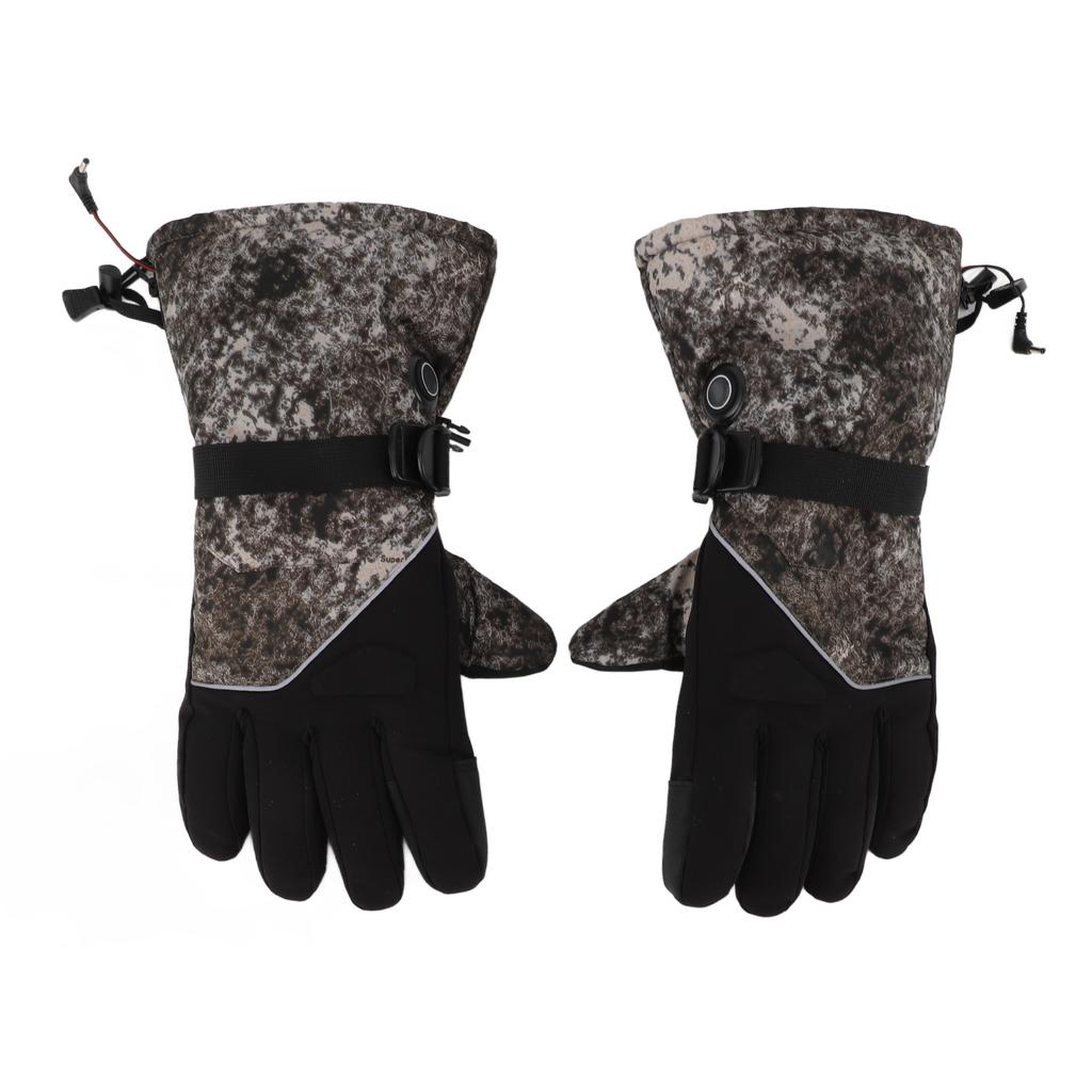 1Pair Heated Gloves DC Connection Battery Powered Touchscreen 3 Adjustable Temperature Electric