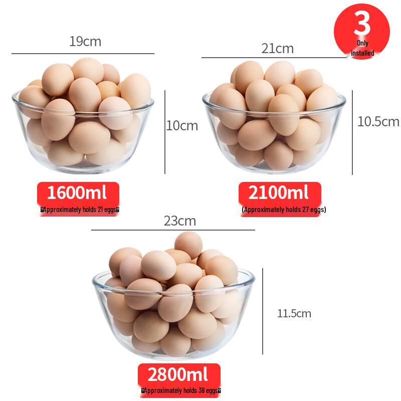 ZISIZ Large Glass Salad Bowl