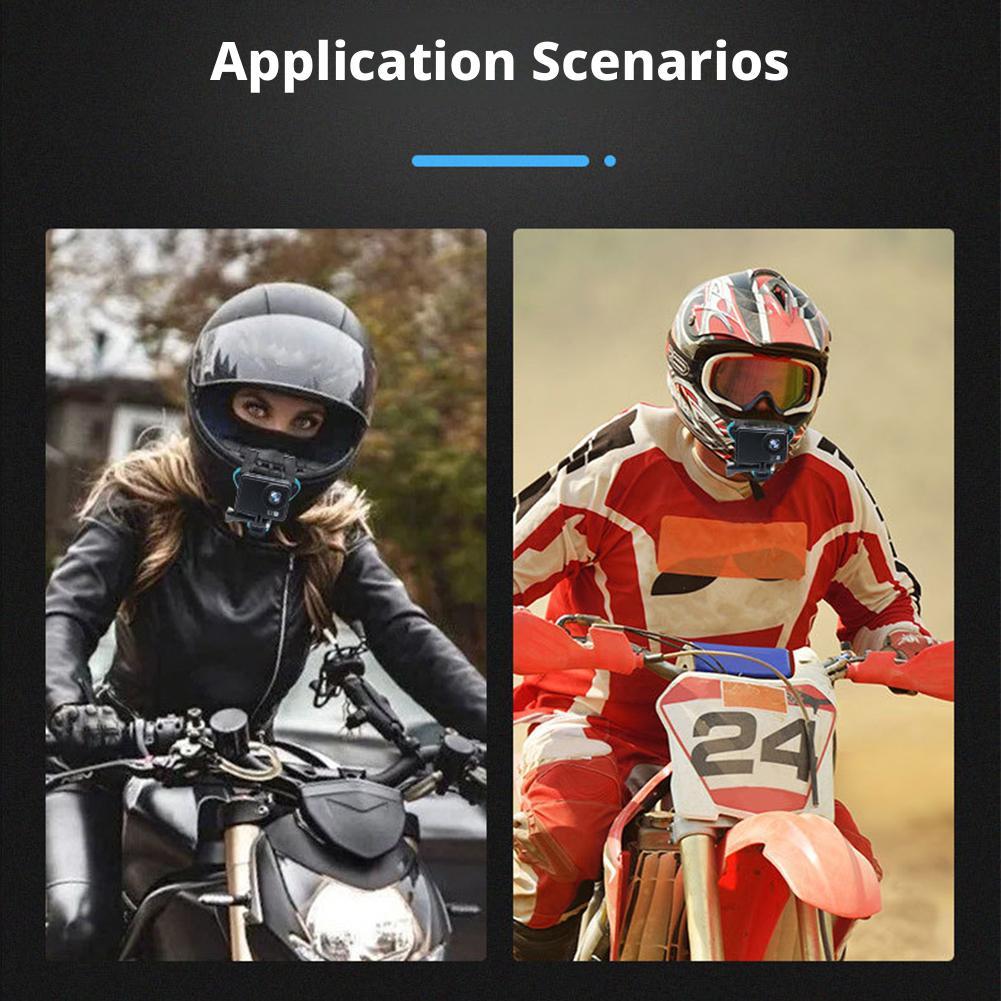 Motorcycle Helmet Chin Strap Mount Base with Phone Clip, Helmet Phone Holder Mount for iPhone 16 Pro Max/15/14, All Smartphones
