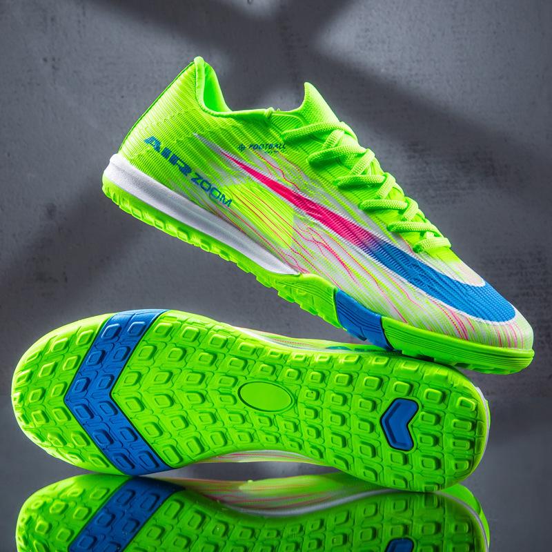 Crampons de Football Synthétique Basse Cheville Flyknit Sans Couture pour Homme avec Crampons Longs