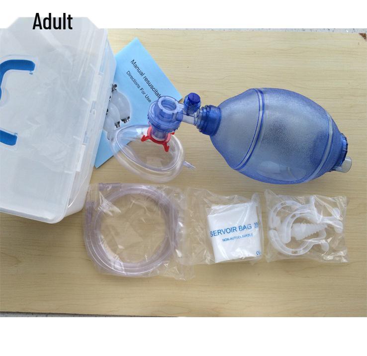 Manual Resuscitator Airbag Respirator - First Aid Squeeze Bag for Life-Saving Resuscitation