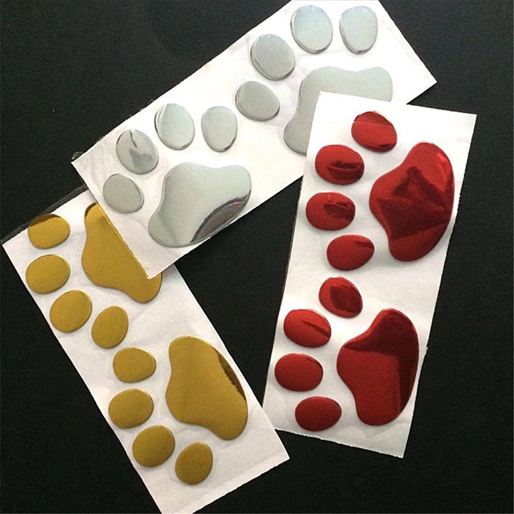 Cat Dog Footprint Bumper PVC Autos Window Decal Car Stickers Footprint Sticker Windshield Decals