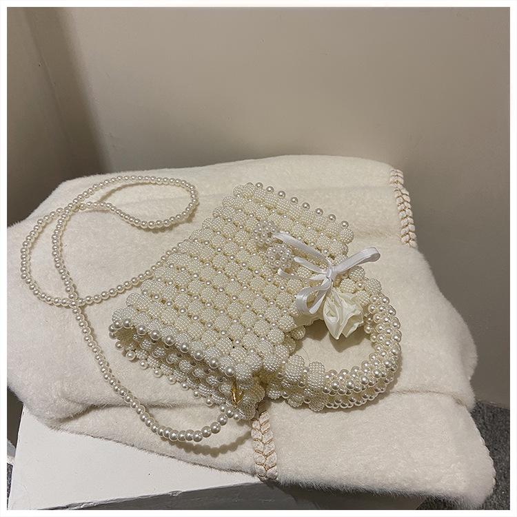2025 Little Fairy Beaded Woven Handbag - European & American Fashion Shoulder Tote