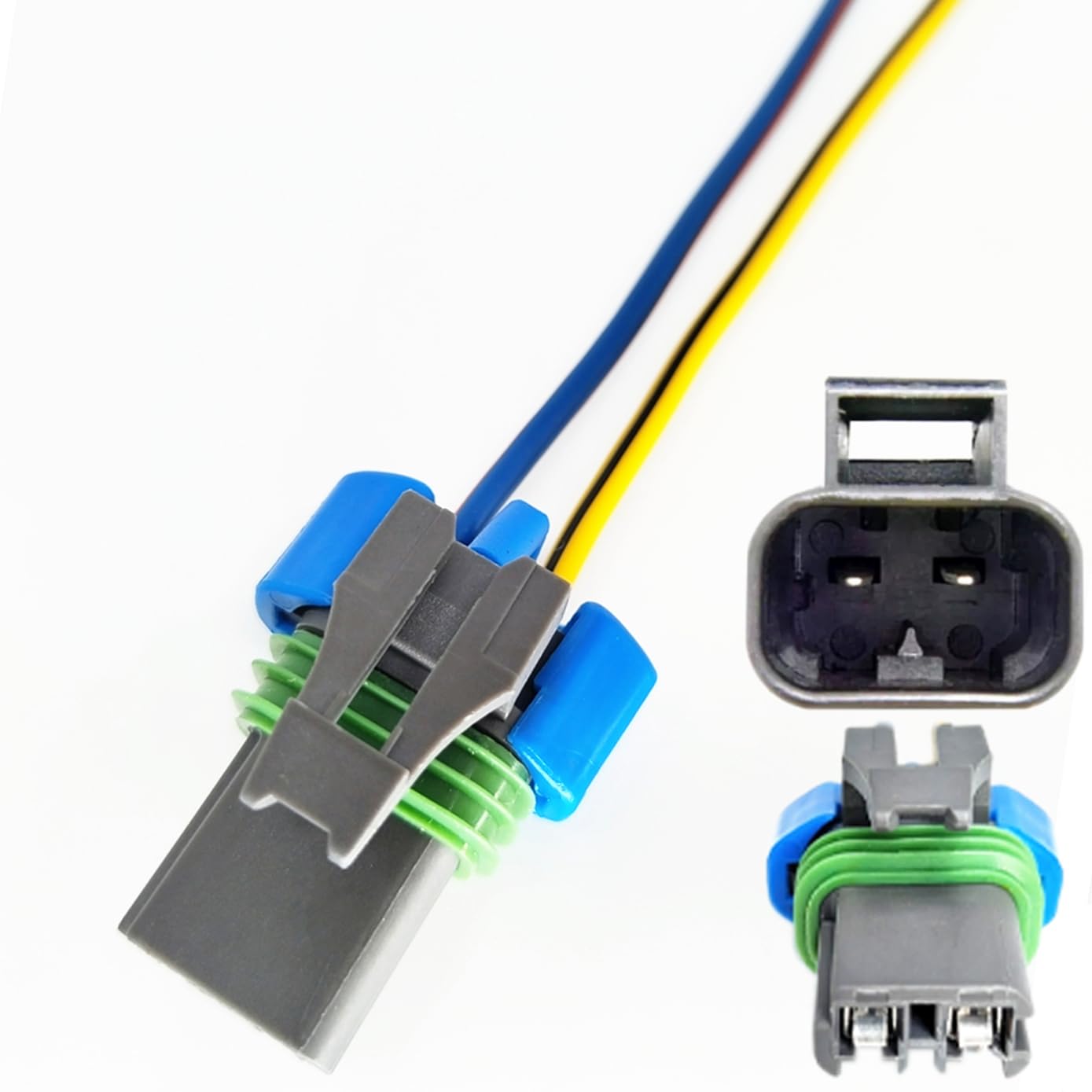 Power Window Regulator Lift Motor Harness Connector Plug Front Rear Left Driver Side 02-06 Replacement for Cadillac Escalade 99-06 Compatible with