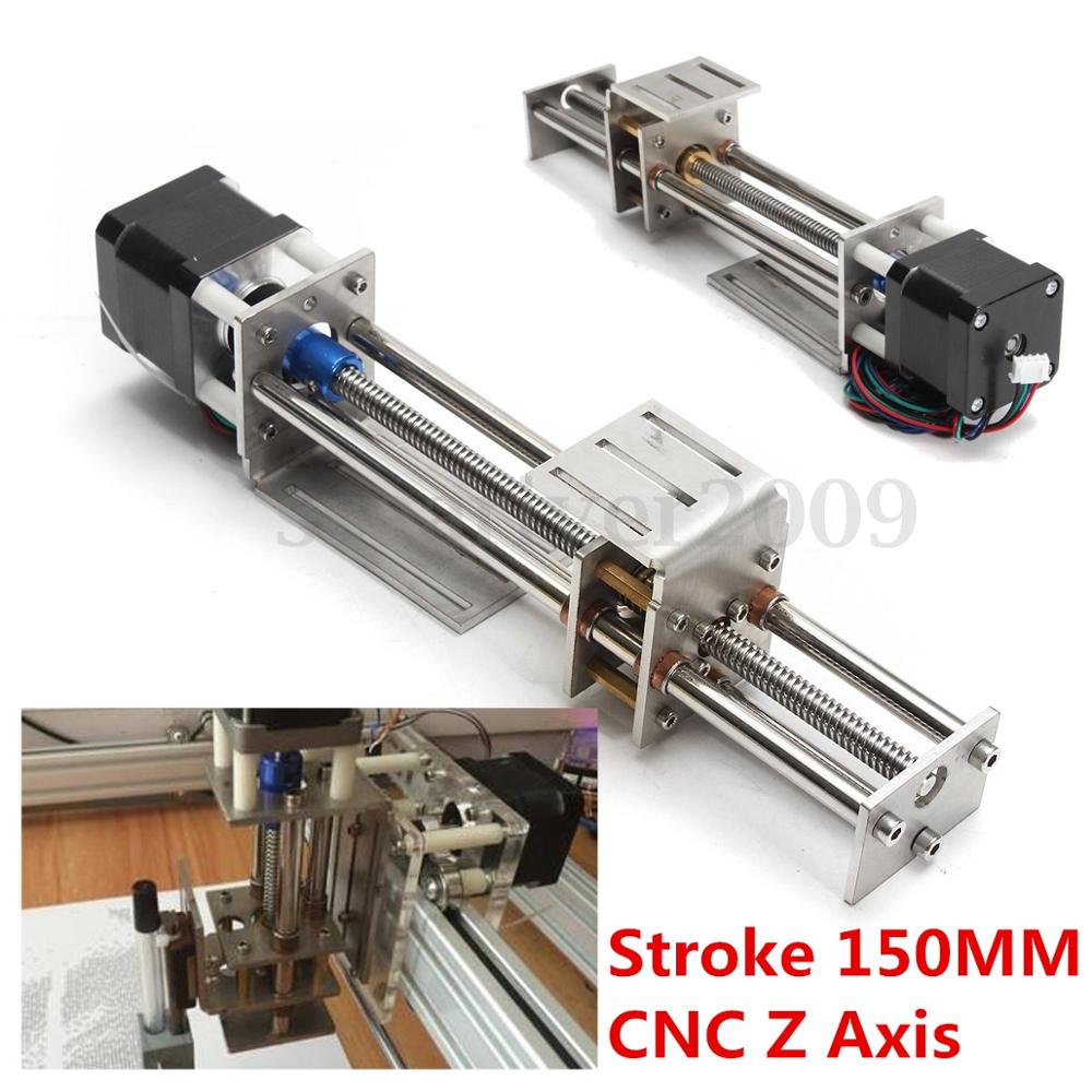 Funssor 1pcs  CNC Z Axis slide Linear Motion kit  50mm/150mm Slide Stroke with NEMA17 Stepper Motor For Reprap Engraving Machine