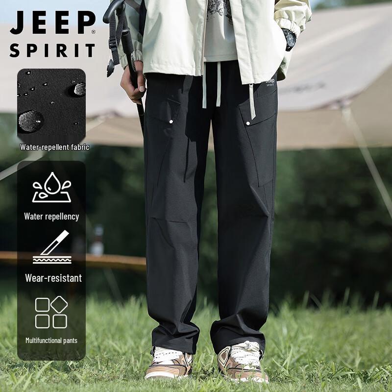 JEEP SPIRIT Men's Autumn/Winter Windproof Casual Cargo Pants