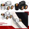 AUN1 4Pcs/set Three Color Emblem Car Wheel Tire Valve Caps Tyre Air Stem Covers For Highlande Tacoma RAV4 4Runner Auto Accessories