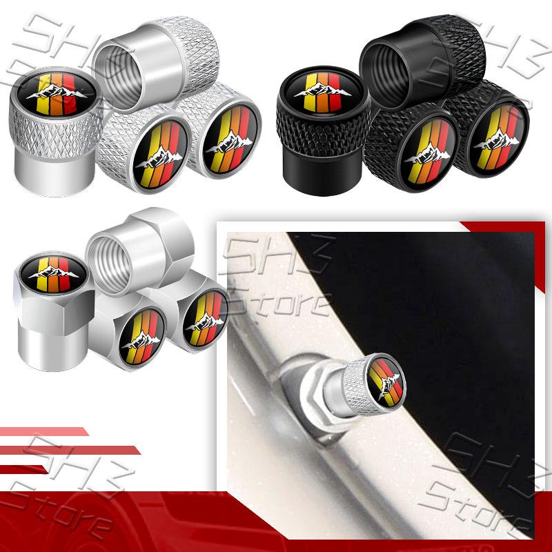 AUN1 4Pcs/set Three Color Emblem Car Wheel Tire Valve Caps Tyre Air Stem Covers For Highlande Tacoma RAV4 4Runner Auto Accessories