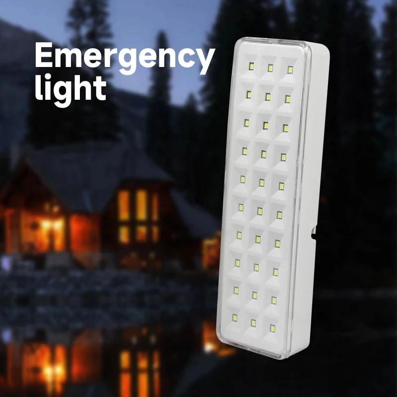 30LED Emergency Evacuation Light Fire Fighting Lamp Wall-mounted Smart Home LED Bulb Dimmable Power Failure Emergency Lighting