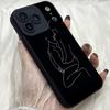 M584 Black Couple Lovers Art Angel Eyes Soft Phone Case for iPhone Samsung Galaxy Xiaomi Rdemi Huawei Honor Infinix Realme OPPO Vivo All Model Case