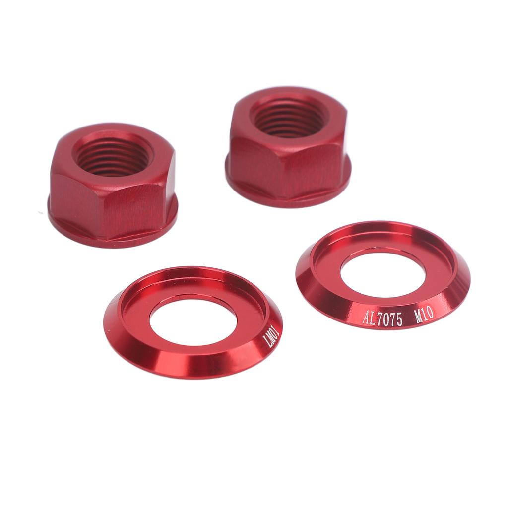 2PCS Bicycle Hub Nut M10xP1.0 Aluminum Alloy Replacement Wheel Hub Nut Screw for Fixed Gear Bike