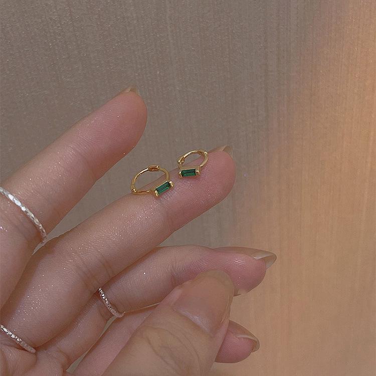 Gold-Plated Diamond Set Sterling Silver Ear Cuffs - Women's Versatile Luxury Earrings
