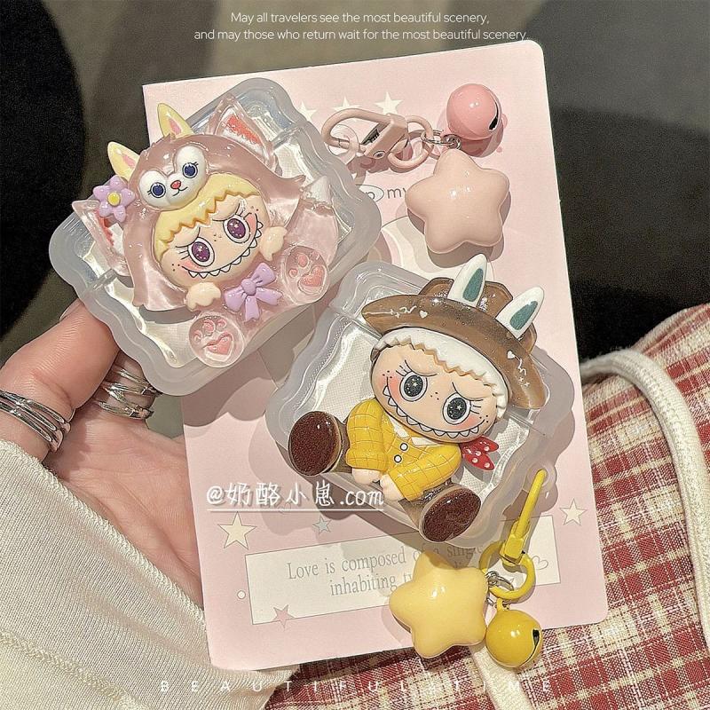 3D StellaLou Labubu Earphone Case For Airpods 4 3 2 1 Pro 2 Protective Cover