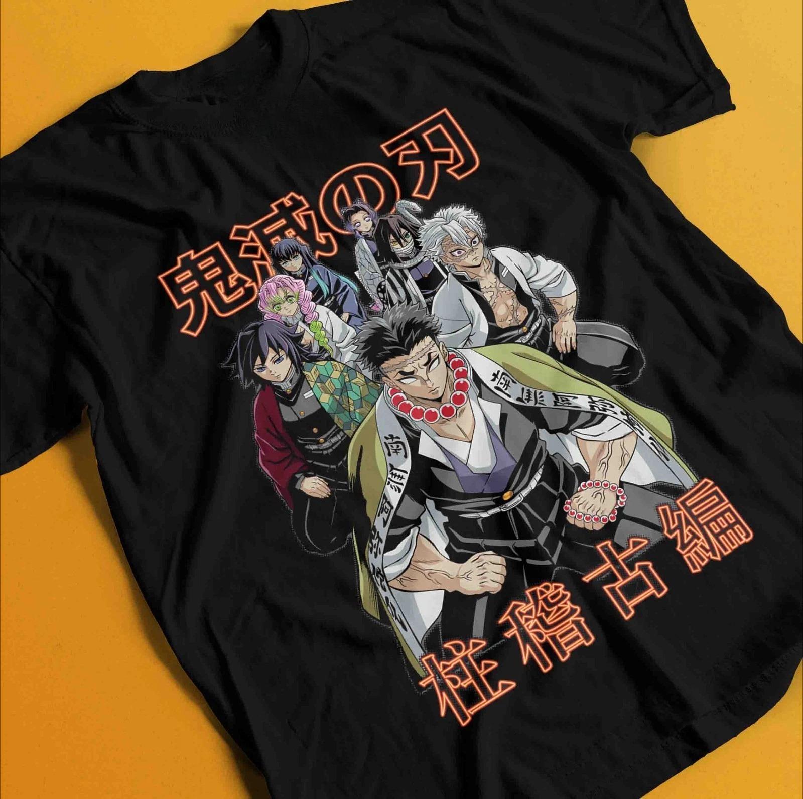 

Demon Slayer Shirt Tanjiro Tshirt Zenitsu TShirt Muzan Doma Tee Inosuke Nezuko Summer Unisexs and Womens Breathable Tshirt Top S