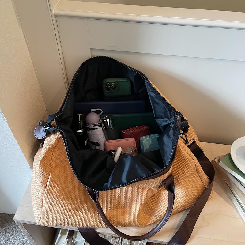 Travel Duffel Bag for Women, Large Capacity Weekender Bag with Leather Handles