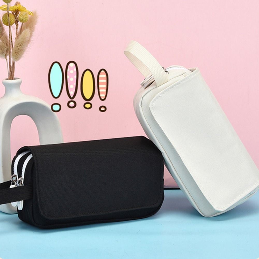 Double Layer Pencil Case Large Capacity Pen Bag High Quality Portable Pen Pouch Students