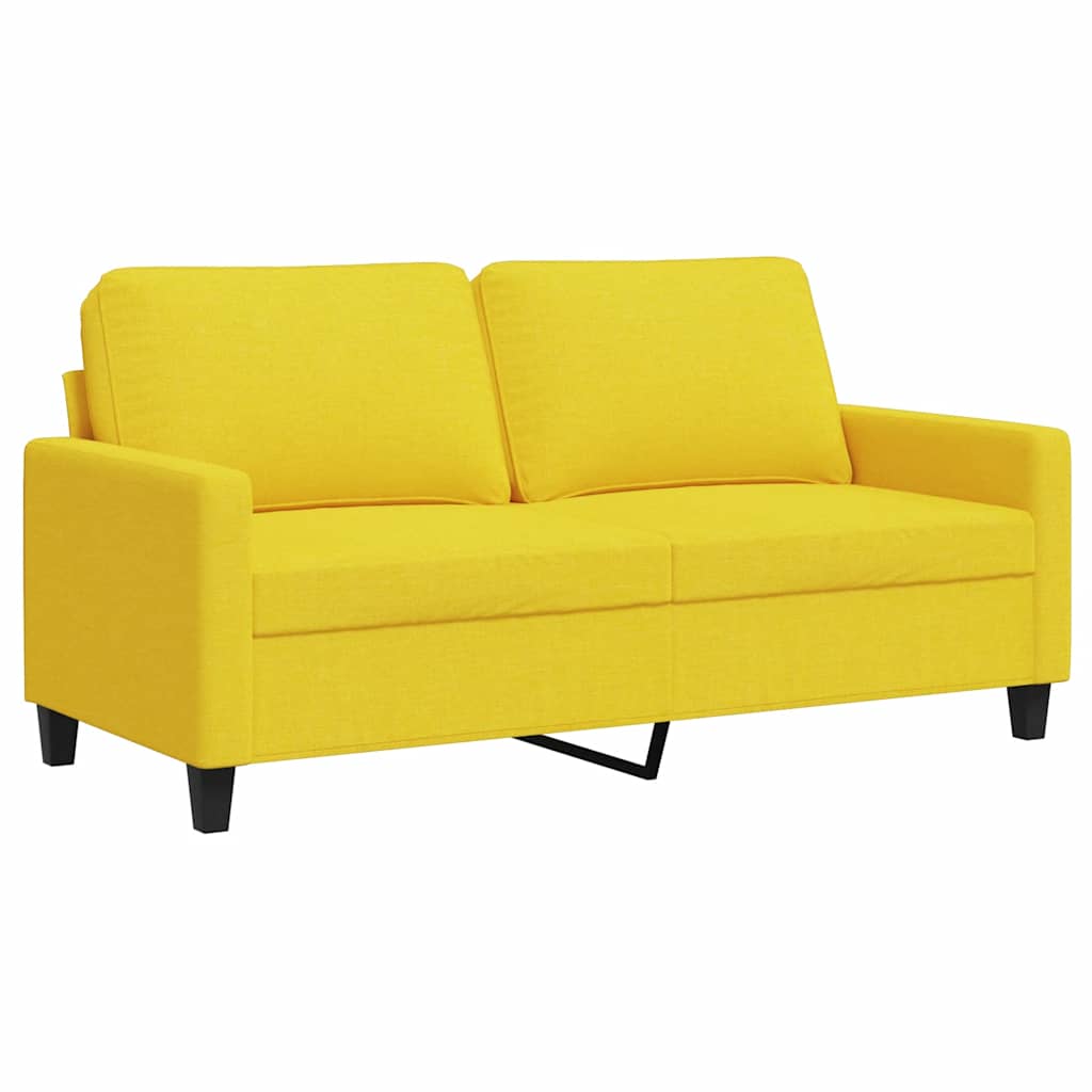 Vidaxl 2-Seater Sofa, Light Yellow, 140 Cm, Upholstered In Fabric