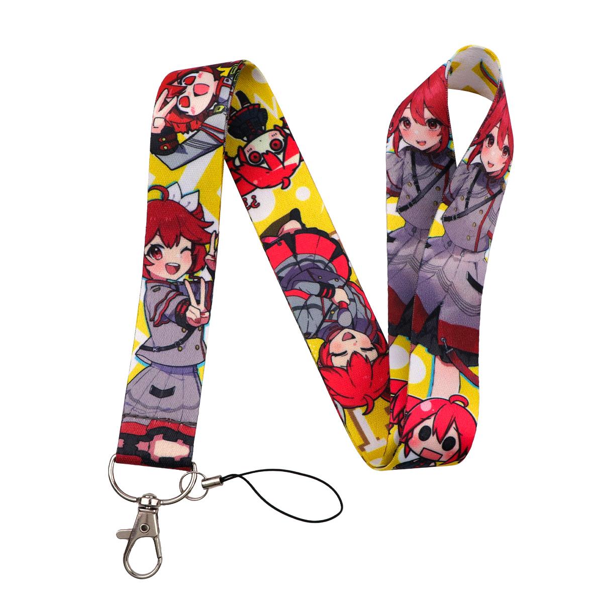 

Manga Cute Girls Lanyards Keychain Anime Badge Holder ID Credit Card Pass Hang Rope Lariat Lanyard for Keys Accessories Gifts