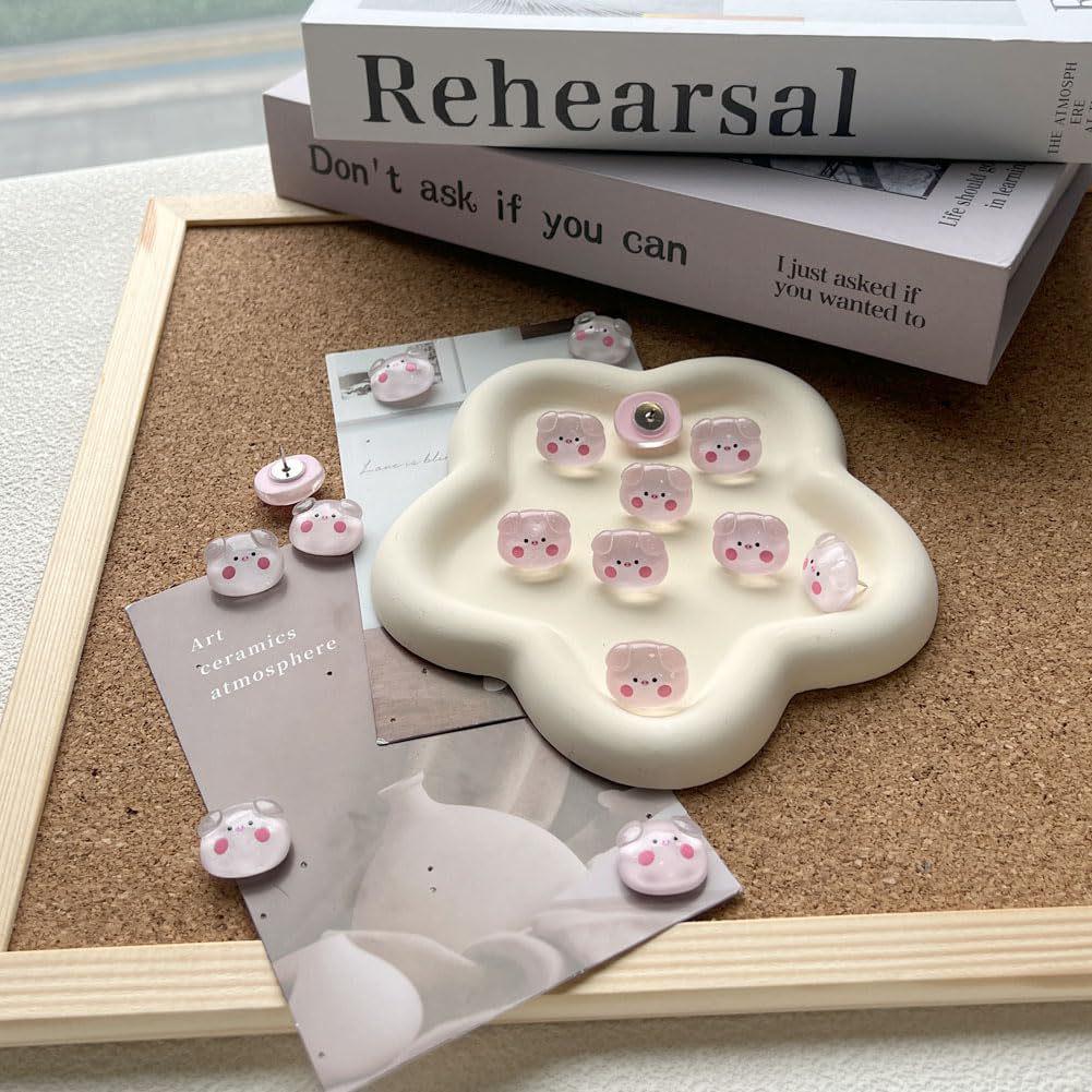 Graffette Rosa Maialino Carino - Puntine Creativo Cartone Animato per Decorazione Bacheca
