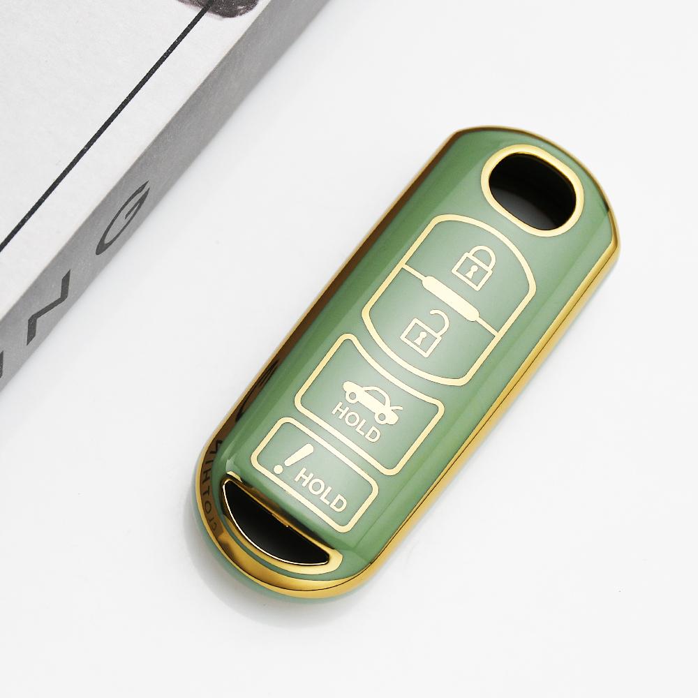 Auto Keyless Shell Protector For Mazda 2 3 6 Demio Atenza Axela Cx-5 Cx5 Cx-3 Cx7 Cx-9 3 4 Cx30 4 Button Tpu Car Key Case Cover