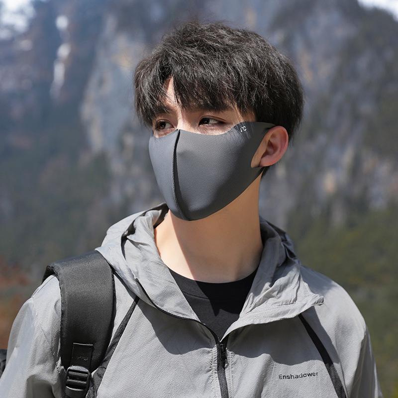 Men's UV-Protective Ice Silk Cycling Mask for Summer