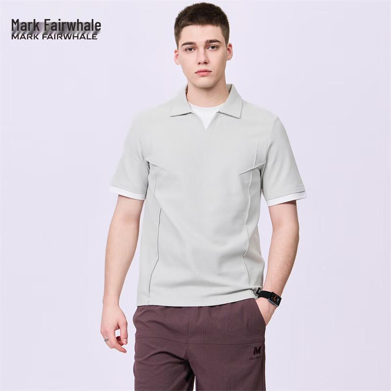 

Mark Fairwhale Men s Faux Two-Piece Waffle Knit Polo Shirt M