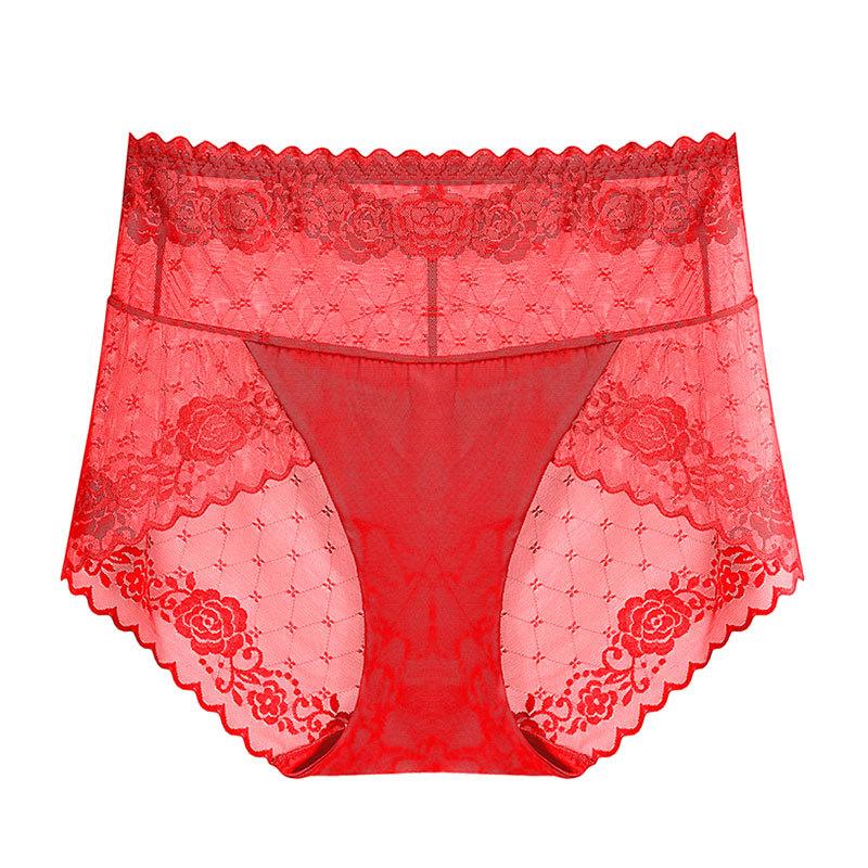 12 Color High Waist Women Panties Sexy Lace Stars Briefs Summer Ultra Thin Mesh Breathable Lingerie Female Seamless Intimates