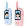 2 Pack Kids Video Intercom Rechargeable Long Distance 2 Way Radio with Dual Cameras Voice Changer for Indoor Outdoor