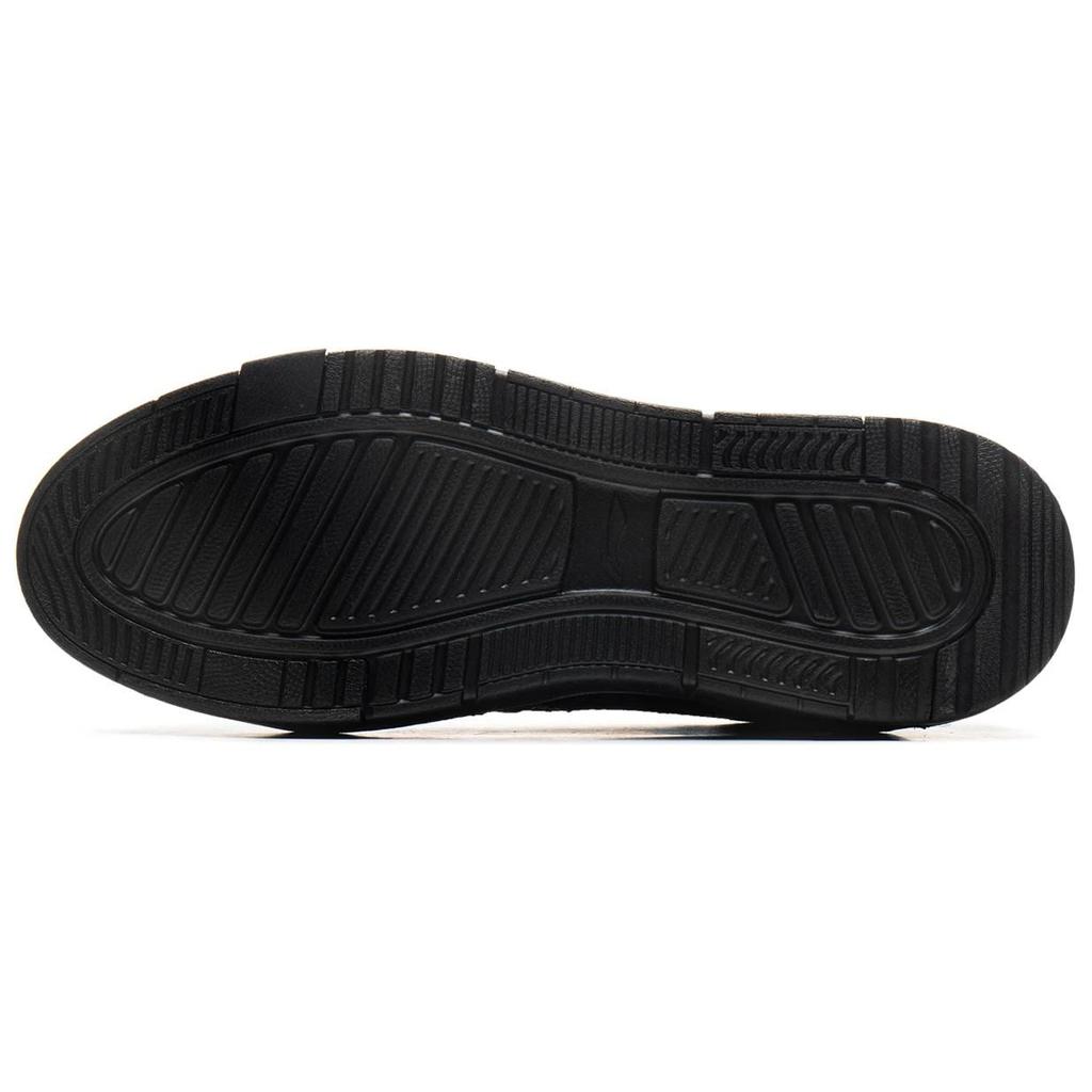 Li Ning Original Era Textile, Synthetic Leather Low Top Skateboard Shoes Men's Black AGCU337-5