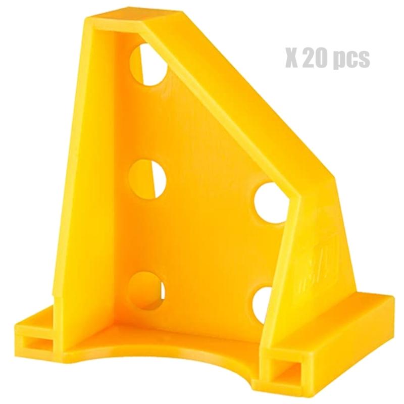 

20Pcs Plastic Wood Shims Spacers Wedges Double Head Design Suitable For Efficient DIY Projects Narrow Space Applications жёлтый