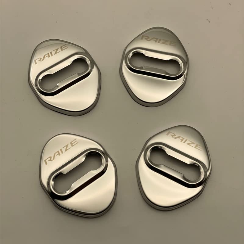 OKAYOHINN Toyota Rise Striker Cover Door Lock Cover Plated Accessories Interior Parts Mirror Surface Stainless Steel 4PCS Easy to Install New Mod