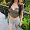 2025 Summer Slimming Short-Sleeve Navel-Baring T-Shirt for Trendy Girls