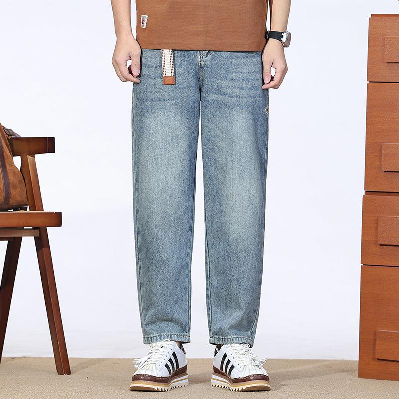 Loose New Spring and Summer Cone-shaped Back Pocket Embroidered Design Loose Jeans