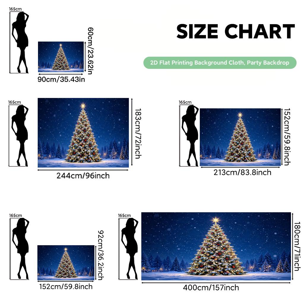 1Pcs Holiday Tree Decorations Decoration Background Winter Backdrop For Photo Studio Photo Booth Party