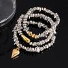 Vintage Irregularity Unique Design CCB Bead Heart-Shaped Pendant Bracelet for Woman Fashion Bracelet Jewelry Holiday Gift