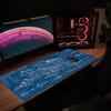 Blue Mechanical Motorcycle Mouse Pad Blueprint Non-slip Large Pc Gamer Keyboard Deskmat Gaming Accessories Computer Mousepad XXL