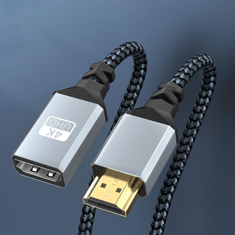 Quality Short HDTV Male to Female Cable, 4K Compatible HDTV Extender Highly Speed Data Cable for Home Theater Setups