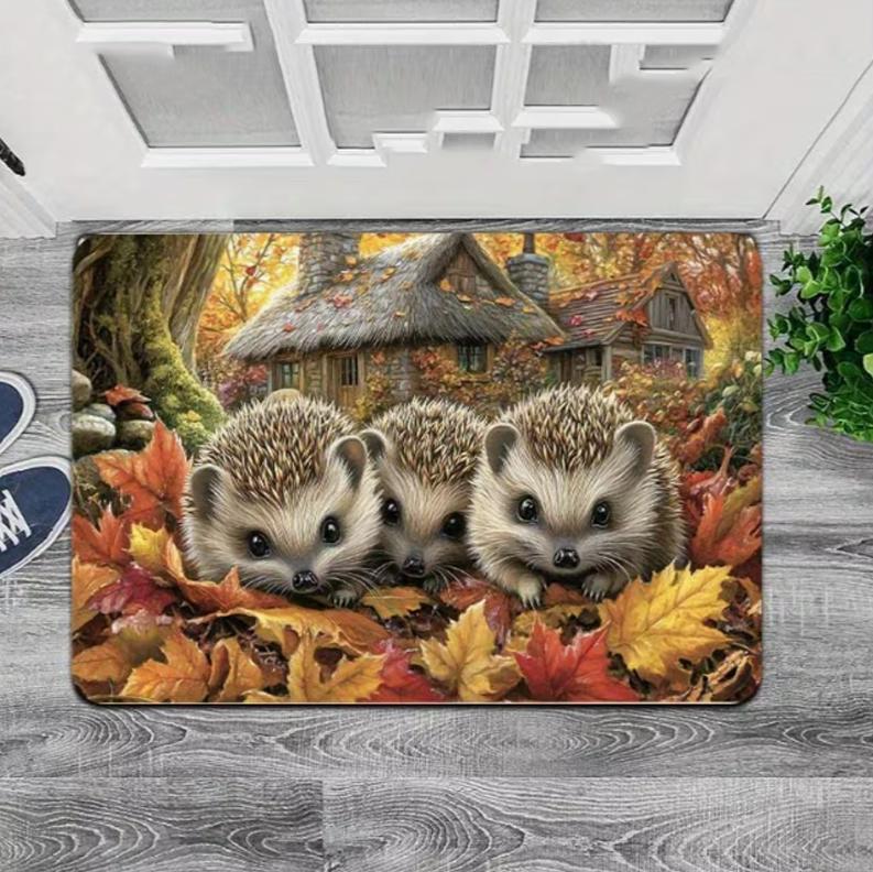 

A Golden Horse Patterned Floor Mat with Anti Slip and Suitable for Indoor and Outdoor Use As A Machine Washed Welcome Mats 40cm x 60cm