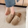 Leather Children's Thick-soled Bag Head and Half Slippers, Wear Spring and Summer New One-pedal Lazy Single Shoes
