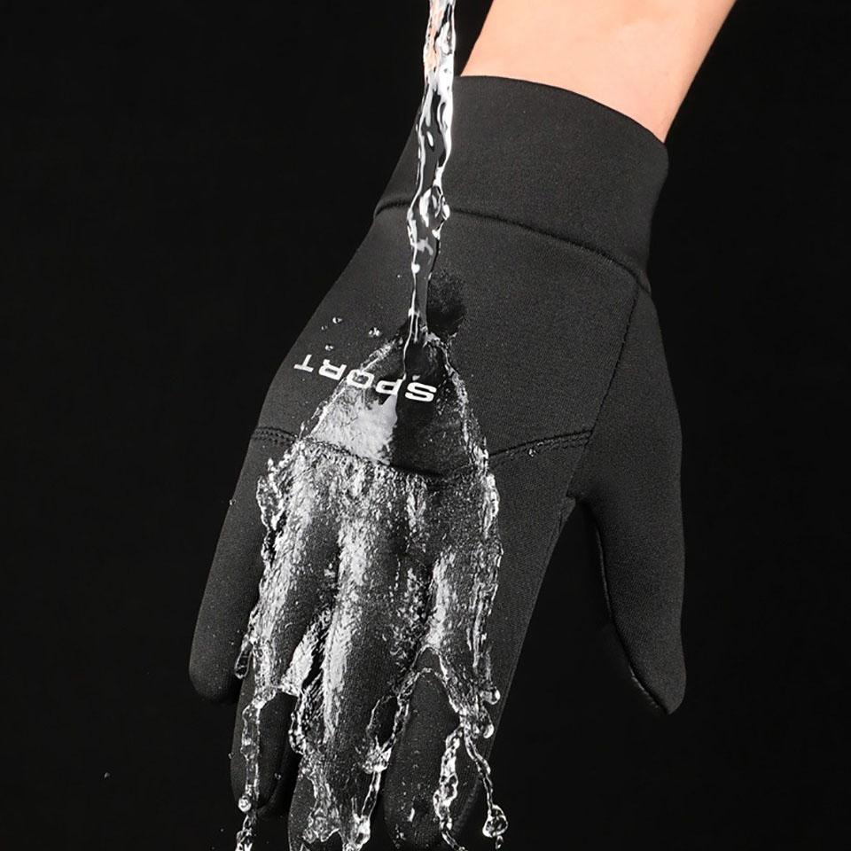 Men Winter Waterproof Cycling Gloves Outdoor Sports Ski Running Motorcycle Touch Screen Fleece Gloves Warm Full Fingers