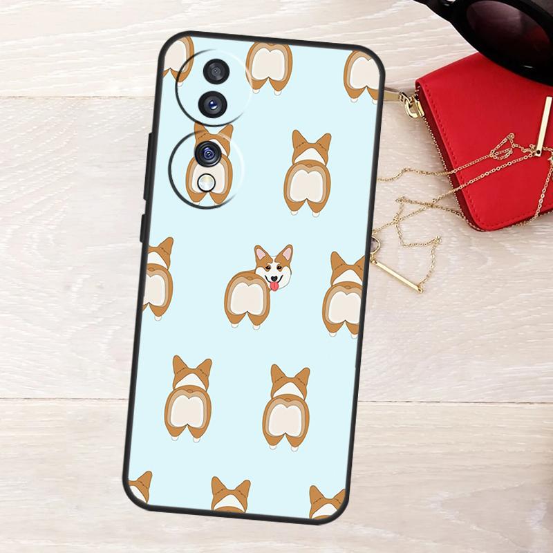 Cartoon Corgi Dog Case For Honor Magic 8 5 6 7 Lite X9a X9b X9c X9d X8b X8c Win RT 50 70 90 200 400 Pro Cover